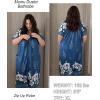 image:imageEkouaer Women Robe Zipper Front Mumu Duster Robes Zip Up Housecoat Soft Sleepwear with PocketsFloral Blue