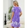 image:imageEkouaer Women Robe Zipper Front Mumu Duster Robes Zip Up Housecoat Soft Sleepwear with PocketsFloral Lilac
