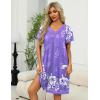image:imageEkouaer Women Robe Zipper Front Mumu Duster Robes Zip Up Housecoat Soft Sleepwear with PocketsFloral Lilac