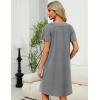 image:imageEkouaer Women Robe Zipper Front Mumu Duster Robes Zip Up Housecoat Soft Sleepwear with PocketsGrey