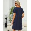 image:imageEkouaer Women Robe Zipper Front Mumu Duster Robes Zip Up Housecoat Soft Sleepwear with PocketsNavy Blue