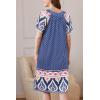 image:imageEkouaer Women Robe Zipper Front Mumu Duster Robes Zip Up Housecoat Soft Sleepwear with PocketsNavy Crown