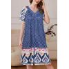 image:imageEkouaer Women Robe Zipper Front Mumu Duster Robes Zip Up Housecoat Soft Sleepwear with PocketsNavy Crown