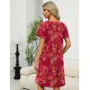 image:imageEkouaer Women Robe Zipper Front Mumu Duster Robes Zip Up Housecoat Soft Sleepwear with PocketsRed Floral