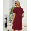 image:imageEkouaer Women Robe Zipper Front Mumu Duster Robes Zip Up Housecoat Soft Sleepwear with PocketsWine Red