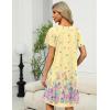 image:imageEkouaer Women Robe Zipper Front Mumu Duster Robes Zip Up Housecoat Soft Sleepwear with PocketsYellow Floral