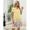image:imageEkouaer Women Robe Zipper Front Mumu Duster Robes Zip Up Housecoat Soft Sleepwear with PocketsYellow Floral