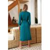 image:imageEkouaer Women Robes Long Knit Bathrobe Lightweight Soft Kimono Robes Casual Ladies Loungewear with PocketsBlue Green