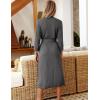 image:imageEkouaer Women Robes Long Knit Bathrobe Lightweight Soft Kimono Robes Casual Ladies Loungewear with PocketsGrey