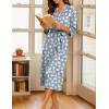 image:imageEkouaer Women Robes Long Knit Bathrobe Lightweight Soft Kimono Robes Casual Ladies Loungewear with PocketsGrey Cat