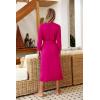 image:imageEkouaer Women Robes Long Knit Bathrobe Lightweight Soft Kimono Robes Casual Ladies Loungewear with PocketsHot Pink