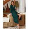 image:imageEkouaer Women Robes Long Knit Bathrobe Lightweight Soft Kimono Robes Casual Ladies Loungewear with PocketsLake Green