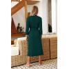 image:imageEkouaer Women Robes Long Knit Bathrobe Lightweight Soft Kimono Robes Casual Ladies Loungewear with PocketsLake Green