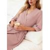 image:imageEkouaer Women Robes Long Knit Bathrobe Lightweight Soft Kimono Robes Casual Ladies Loungewear with PocketsPink