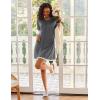 image:imageEkouaer Women Zip Up Robe Lightweight Housecoats with Pockets Knee Length Short Bathrobes Soft Nightgown S3XLDark Gray