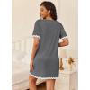 image:imageEkouaer Women Zip Up Robe Lightweight Housecoats with Pockets Knee Length Short Bathrobes Soft Nightgown S3XLDark Gray