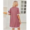 image:imageEkouaer Women Zip Up Robe Lightweight Housecoats with Pockets Knee Length Short Bathrobes Soft Nightgown S3XLGray Purple