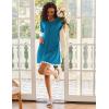 image:imageEkouaer Women Zip Up Robe Lightweight Housecoats with Pockets Knee Length Short Bathrobes Soft Nightgown S3XLLake Blue