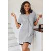 image:imageEkouaer Women Zip Up Robe Lightweight Housecoats with Pockets Knee Length Short Bathrobes Soft Nightgown S3XLLight Gray