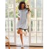 image:imageEkouaer Women Zip Up Robe Lightweight Housecoats with Pockets Knee Length Short Bathrobes Soft Nightgown S3XLLight Gray
