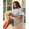 image:imageEkouaer Women Zip Up Robe Lightweight Housecoats with Pockets Knee Length Short Bathrobes Soft Nightgown S3XLLight Gray