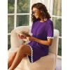 image:imageEkouaer Women Zip Up Robe Lightweight Housecoats with Pockets Knee Length Short Bathrobes Soft Nightgown S3XLPurple