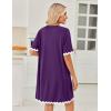 image:imageEkouaer Women Zip Up Robe Lightweight Housecoats with Pockets Knee Length Short Bathrobes Soft Nightgown S3XLPurple