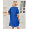 image:imageEkouaer Women Zip Up Robe Lightweight Housecoats with Pockets Knee Length Short Bathrobes Soft Nightgown S3XLSky Blue