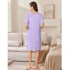 image:imageEkouaer Women Zip Up Robe Short Bathrobe Lightweight House Coats Floral Print House Dress with Pockets Nightgown S3XL