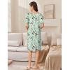 image:imageEkouaer Women Zip Up Robe Short Bathrobe Lightweight House Coats Floral Print House Dress with Pockets Nightgown S3XLAqua Multi