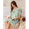image:imageEkouaer Women Zip Up Robe Short Bathrobe Lightweight House Coats Floral Print House Dress with Pockets Nightgown S3XLAqua Multi