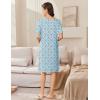 image:imageEkouaer Women Zip Up Robe Short Bathrobe Lightweight House Coats Floral Print House Dress with Pockets Nightgown S3XLBlue Florals