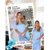 image:imageEkouaer Women Zip Up Robe Short Bathrobe Lightweight House Coats Floral Print House Dress with Pockets Nightgown S3XLLight Blue