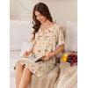 image:imageEkouaer Women Zip Up Robe Short Bathrobe Lightweight House Coats Floral Print House Dress with Pockets Nightgown S3XLYellow Floral