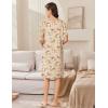 image:imageEkouaer Women Zip Up Robe Short Bathrobe Lightweight House Coats Floral Print House Dress with Pockets Nightgown S3XLYellow Floral