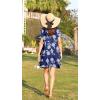 image:imageEkouaer Women Zipper Front House Coat Short Sleeves Robe Zip Up Bathrobes Short Nightgown with Pockets S3XLEvening Blue Vines