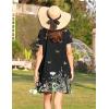 image:imageEkouaer Women Zipper Front House Coat Short Sleeves Robe Zip Up Bathrobes Short Nightgown with Pockets S3XLFloral Butterfly