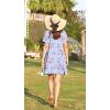 image:imageEkouaer Women Zipper Front House Coat Short Sleeves Robe Zip Up Bathrobes Short Nightgown with Pockets S3XLHibiscus Floral