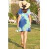 image:imageEkouaer Women Zipper Front House Coat Short Sleeves Robe Zip Up Bathrobes Short Nightgown with Pockets S3XLTie Dye Blue