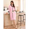 image:imageEkouaer Women Zipper Robe 34 Sleeve Nightgowns Lightweight Short Bathrobe with Pockets S3XLPink