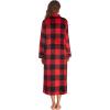 image:imageEkouaer Women Zipper Robe Fleece Long Sleeves Bathrobe Sleepwear Warm Soft Housecoat with Pockets Zip Up House DressesKchristmas Plaid