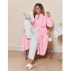image:imageEkouaer Women Zipper Robe Fleece Long Sleeves Bathrobe Sleepwear Warm Soft Housecoat with Pockets Zip Up House DressesLight Pink