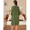 image:imageEkouaer Women Zipper Robe Lightweight House Coat Zipper Front Short Bathrobes Soft Nightgown with Pockets S3XLArmy Green