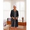 image:imageEkouaer Women Zipper Robe Lightweight House Coat Zipper Front Short Bathrobes Soft Nightgown with Pockets S3XLBlack