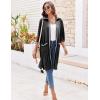 image:imageEkouaer Women Zipper Robe Lightweight House Coat Zipper Front Short Bathrobes Soft Nightgown with Pockets S3XLBlack