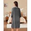 image:imageEkouaer Women Zipper Robe Lightweight House Coat Zipper Front Short Bathrobes Soft Nightgown with Pockets S3XLDark Grey