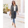 image:imageEkouaer Women Zipper Robe Lightweight House Coat Zipper Front Short Bathrobes Soft Nightgown with Pockets S3XLDark Grey
