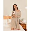 image:imageEkouaer Women Zipper Robe Lightweight House Coat Zipper Front Short Bathrobes Soft Nightgown with Pockets S3XLKhaki