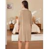 image:imageEkouaer Women Zipper Robe Lightweight House Coat Zipper Front Short Bathrobes Soft Nightgown with Pockets S3XLKhaki