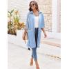 image:imageEkouaer Women Zipper Robe Lightweight House Coat Zipper Front Short Bathrobes Soft Nightgown with Pockets S3XLLight Blue